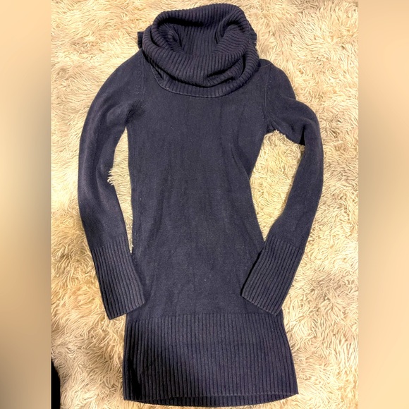 h&m blue sweater dress Maison Martin Margiela Navy Blue Darted Sweater Dress H&M NWT